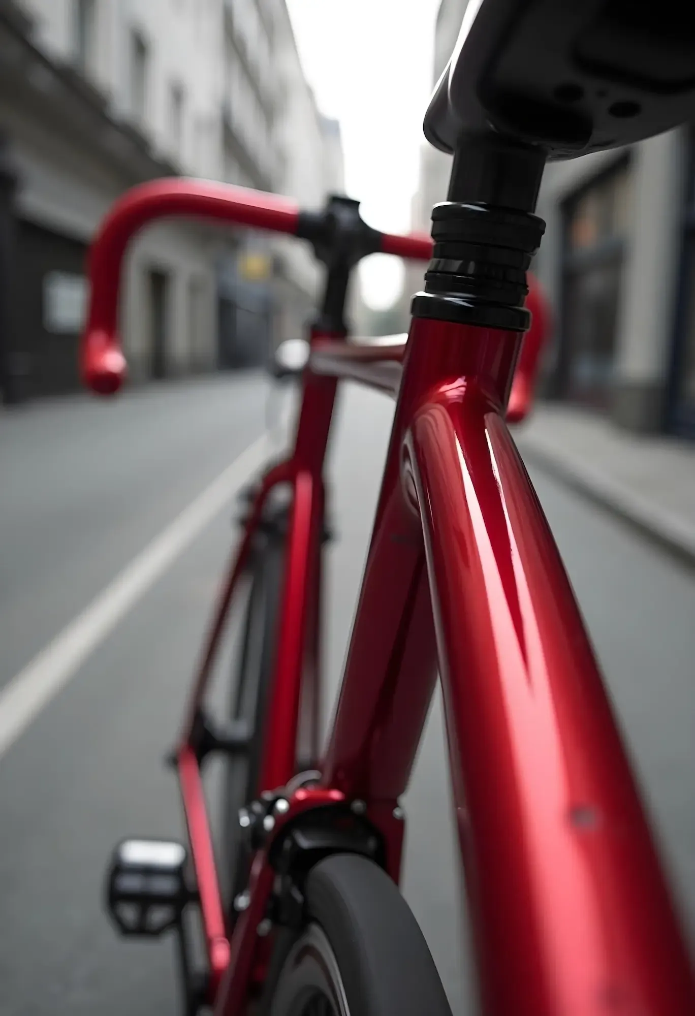 acabado rojo brillante